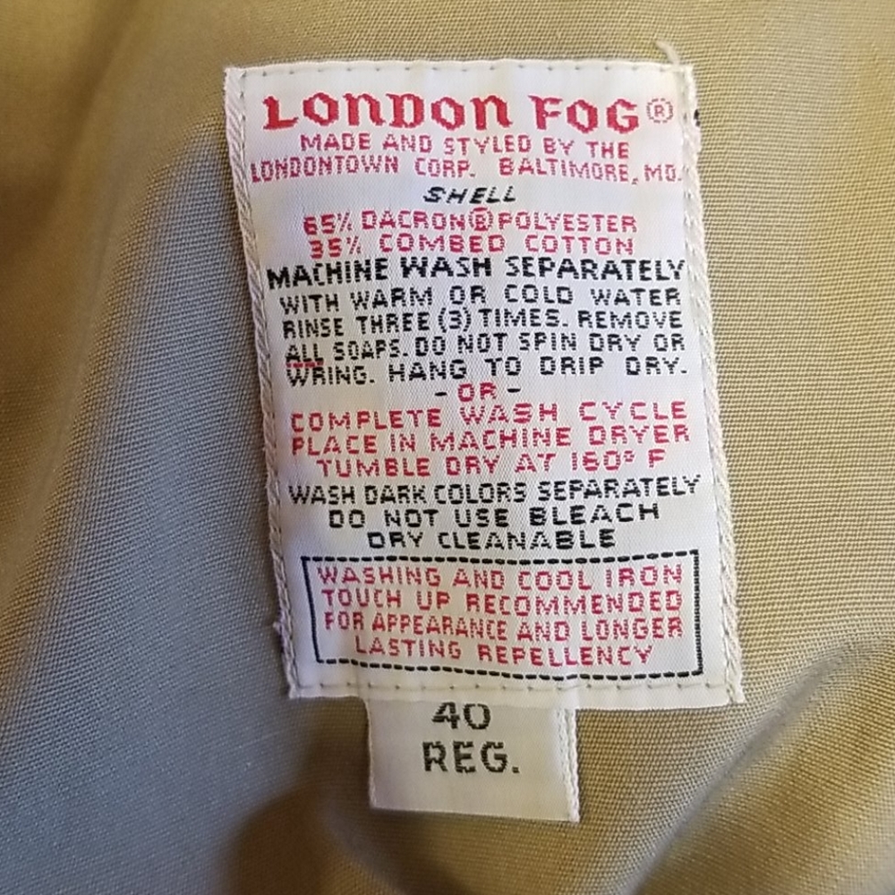 Classic London Fog Trench Coat - Picture 8 of 8